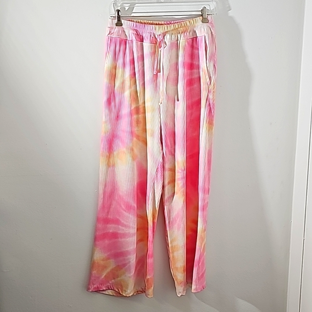 Beach break lounge pants. Size large.‎ Yellow and pink excellent condition.